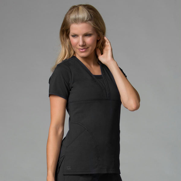 Pintuck V-neck Top - Ecoflex