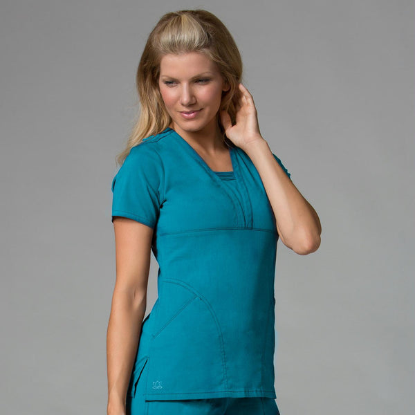 Pintuck V-neck Top - Ecoflex