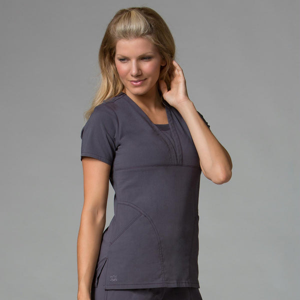 Pintuck V-neck Top - Ecoflex