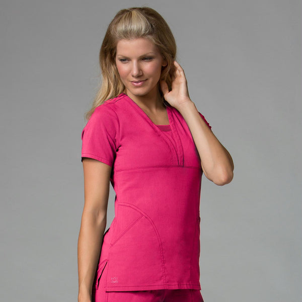 Pintuck V-neck Top - Ecoflex