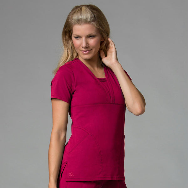 Pintuck V-neck Top - Ecoflex