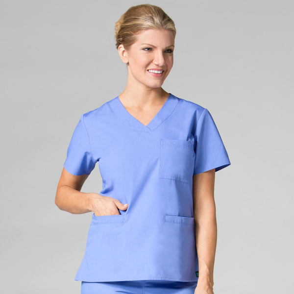 Curved V-neck Top - Core