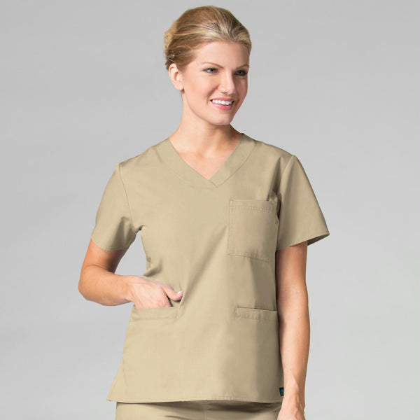 Curved V-neck Top - Core