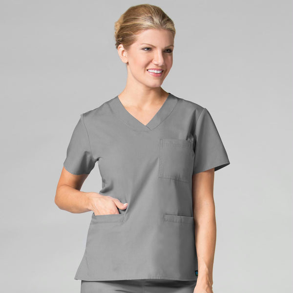 Curved V-neck Top - Core